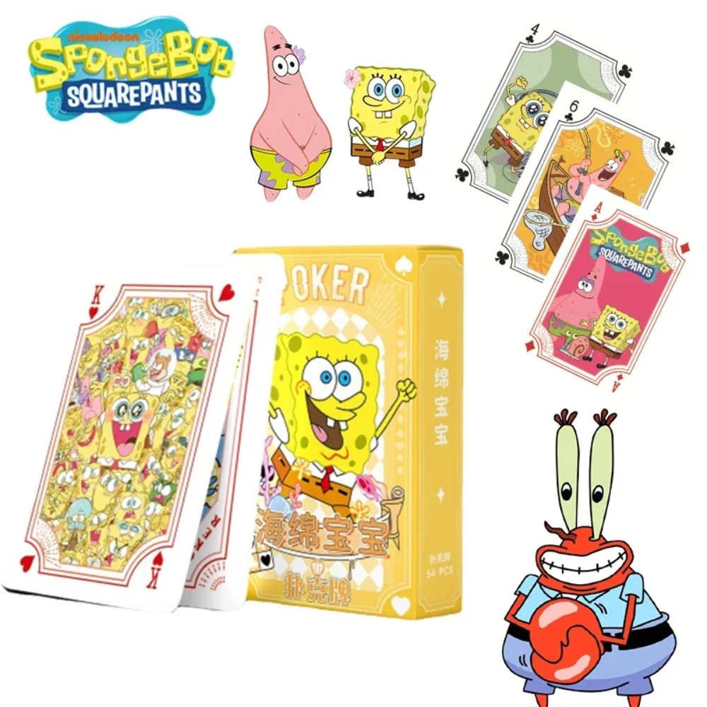 Card Game Deck - 54Sheets/box SpongeBob Anime Poker Cards Patrick