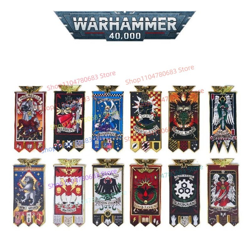 Board Game Warhammer 40K - 40K Space Marine Chapter Banner Alloy