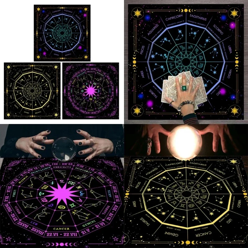 Board Game List - 50/60/75cm Square Flannel Tarot Altar Cloth