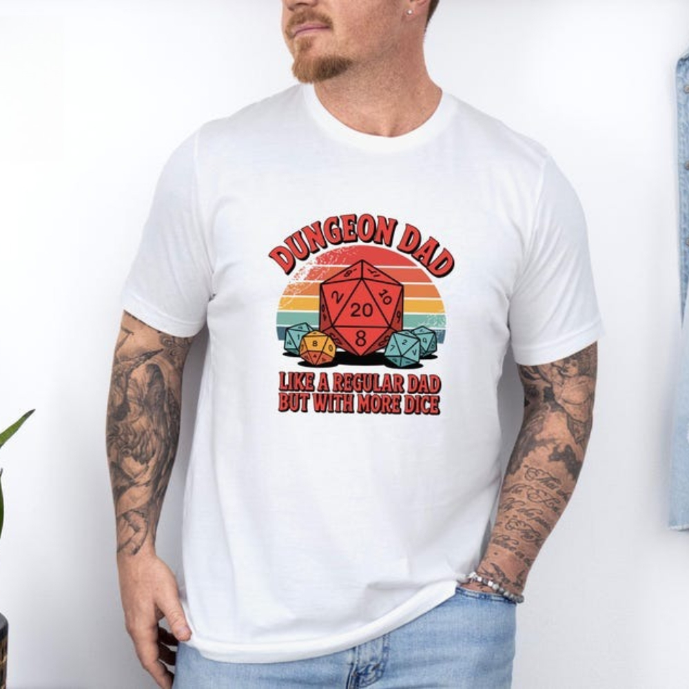Board Game Night - Dungeon Dad Shirt Funny Dungeons and