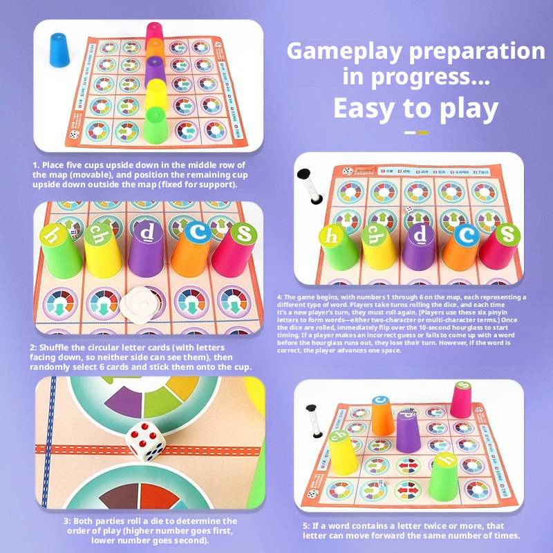 Hot Kids Chinese Pinyin Matchi - Board Game Heat 评论和价格