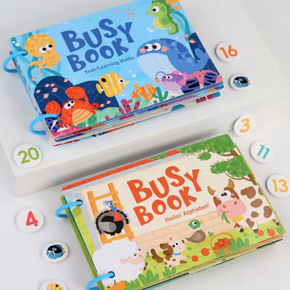 Busy Book Sticker Quiet Book f - Board Game English For Kids 评论和价格
