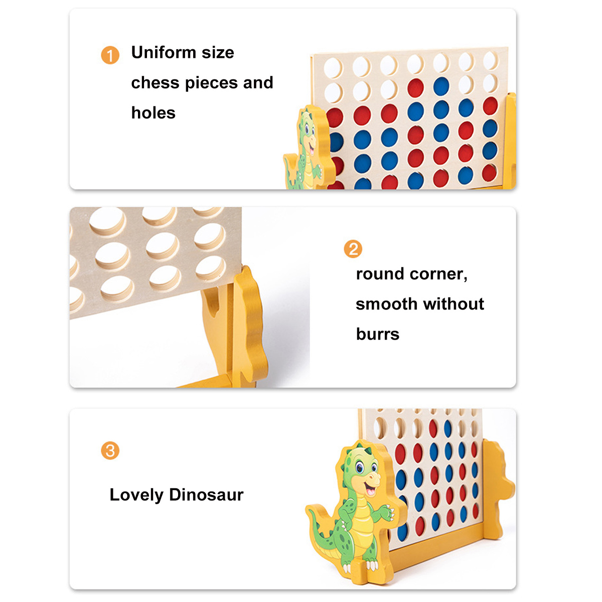 Wooden Connect 4 Classic Grid, - Board Game Jenga 评论和价格