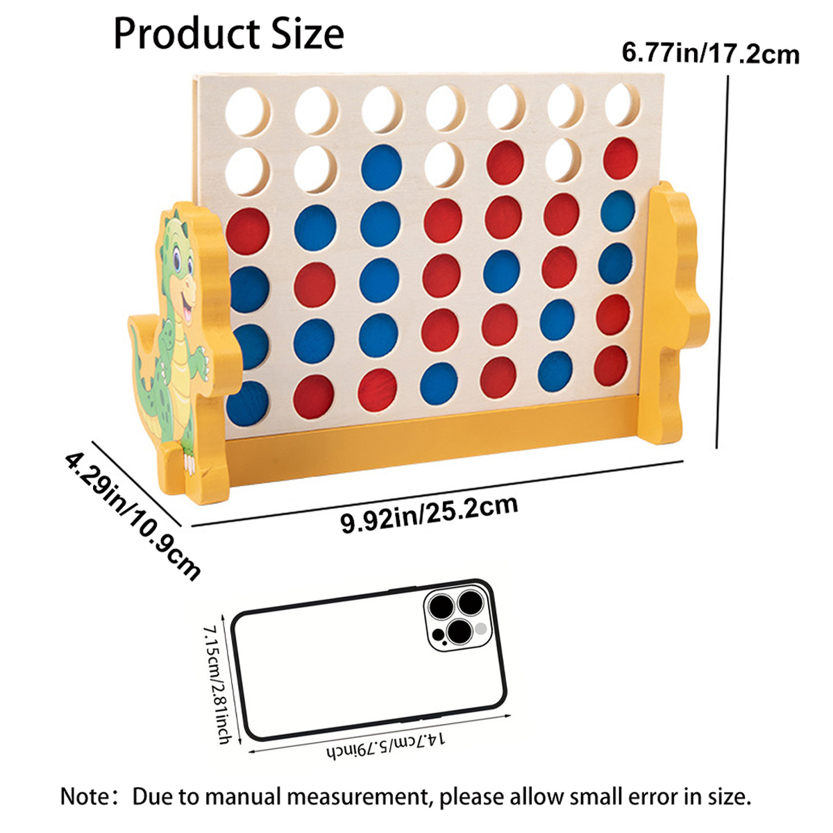 Wooden Connect 4 Classic Grid, - Board Game Jenga 评论和价格