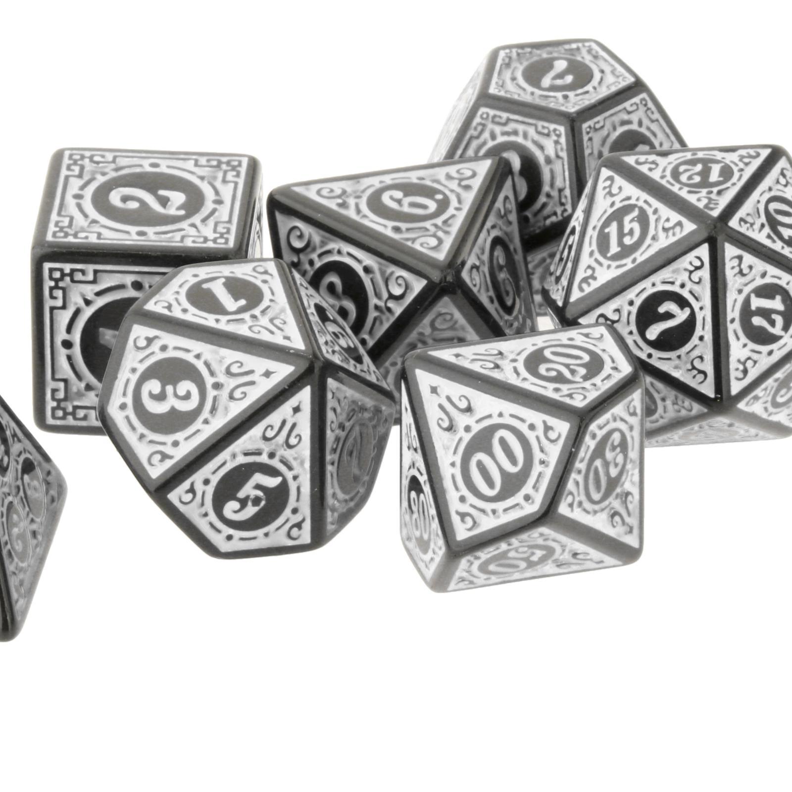 Polyhedral Dice Set Acrylic 7p - Board Game Night 评论和价格