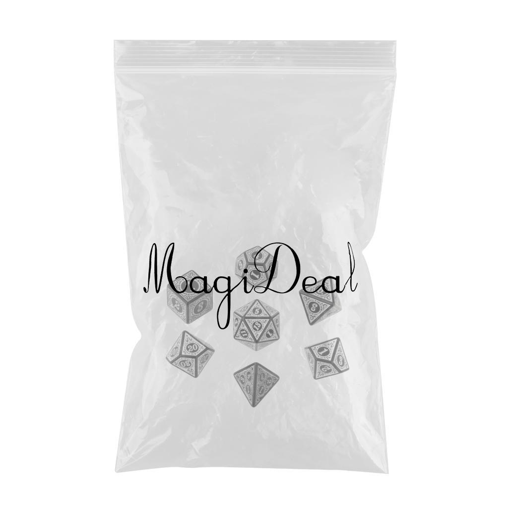 Polyhedral Dice Set Acrylic 7p - Board Game Night 评论和价格