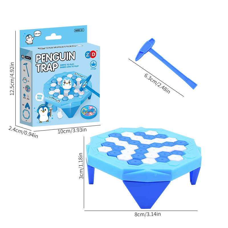 Mini Ice Breaking Penguin Frog - Board Game Jenga 评论和价格